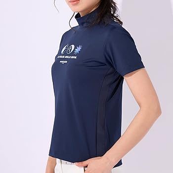 ナナ　新品　マリクレールゴルフ　セットアップ　モックネック　半袖シャツ ナナ 新品 マリクレールゴルフ セットアップ モックネック 半袖